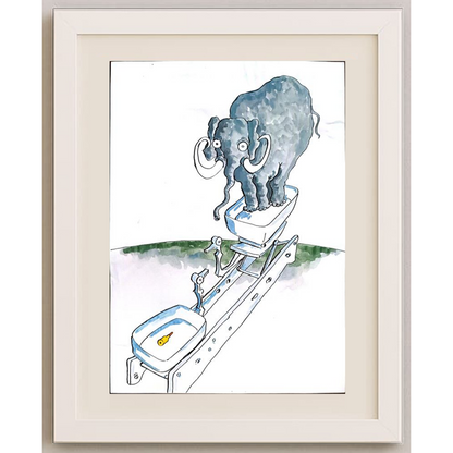 Tsocho Peev 29x21cm Orijinal Karikatür BOD01608