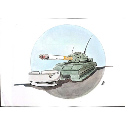 Nikola Otas 35x25cm Orijinal Karikatür BOD01609