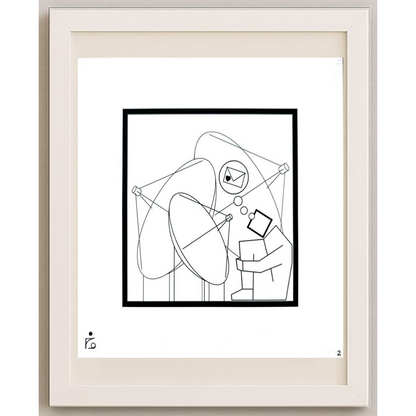 Mehdi Zarnoosheh Farahani 20x20cm Orijinal Karikatür BOD01614