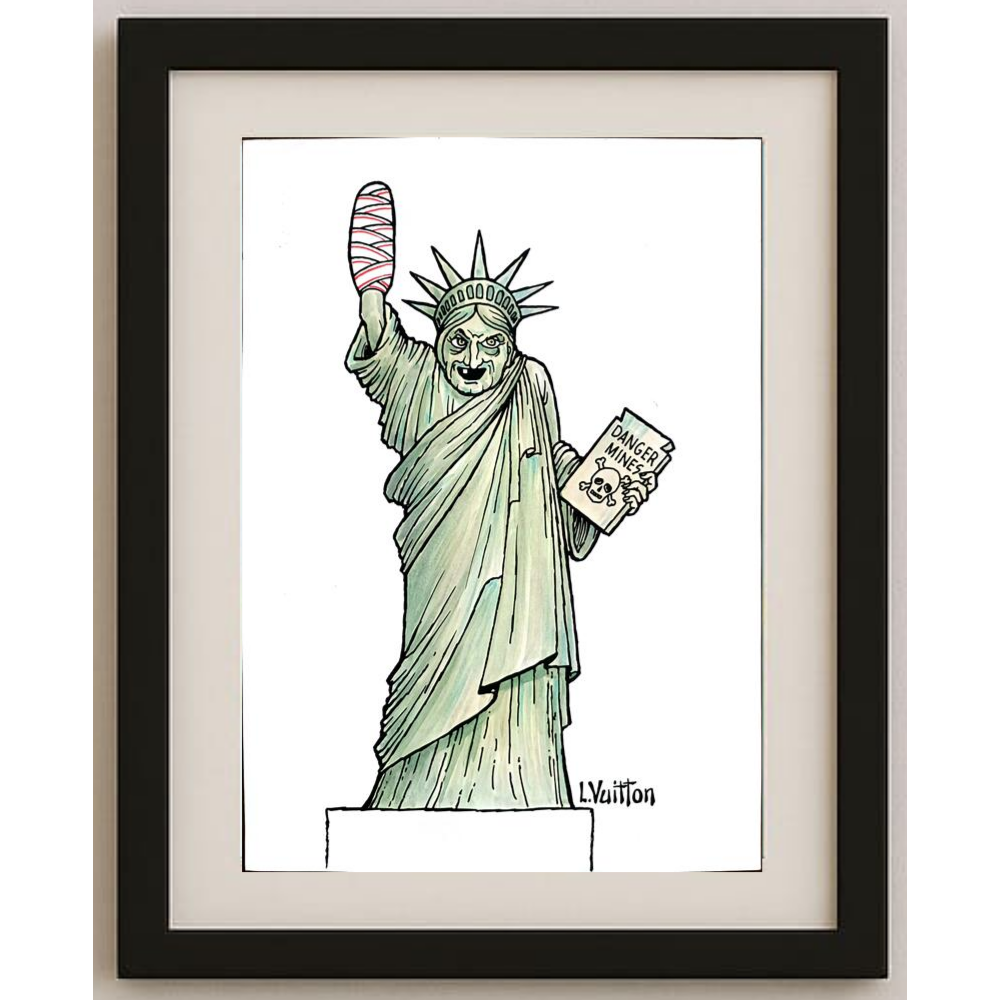 Louis Vuitton 29x21cm Orijinal Karikatür BOD01617