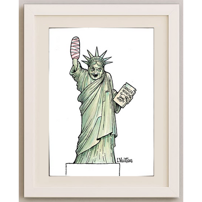 Louis Vuitton 29x21cm Orijinal Karikatür BOD01617