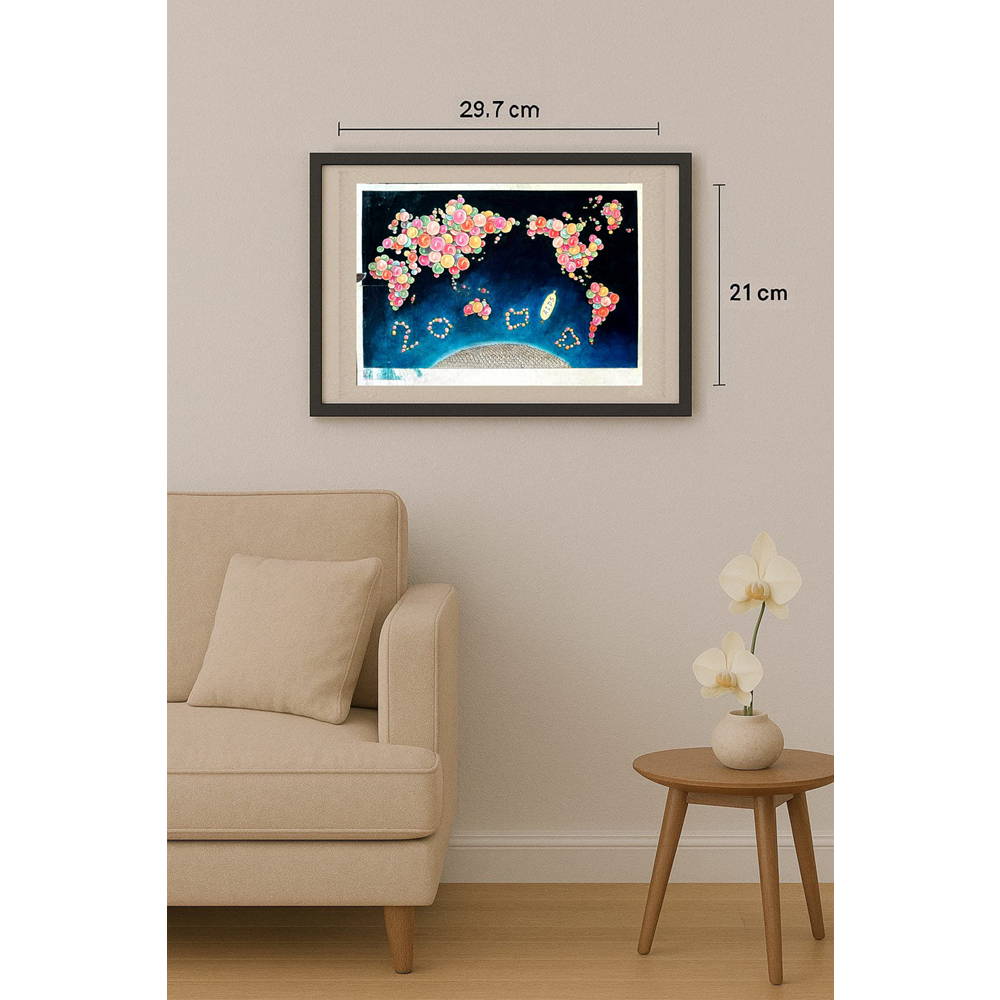 Unknown 29x21cm Orijinal Karikatür BOD01618