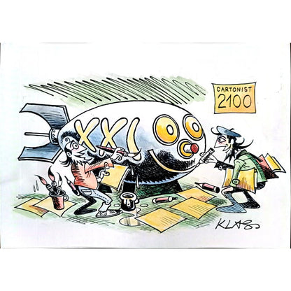 Alexsandar Klas 29x21cm Orijinal Karikatür BOD01621