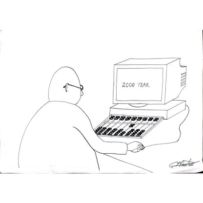 Zhang Jun 35x25cm Orijinal Karikatür BOD01629