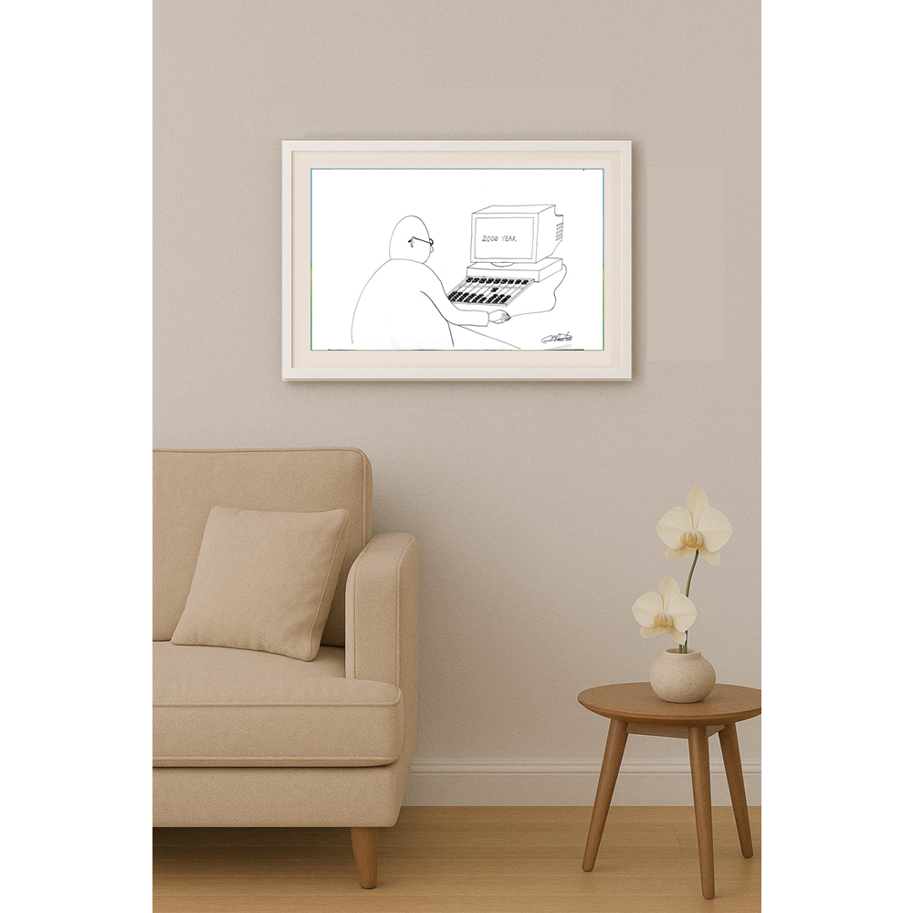 Zhang Jun 35x25cm Orijinal Karikatür BOD01629