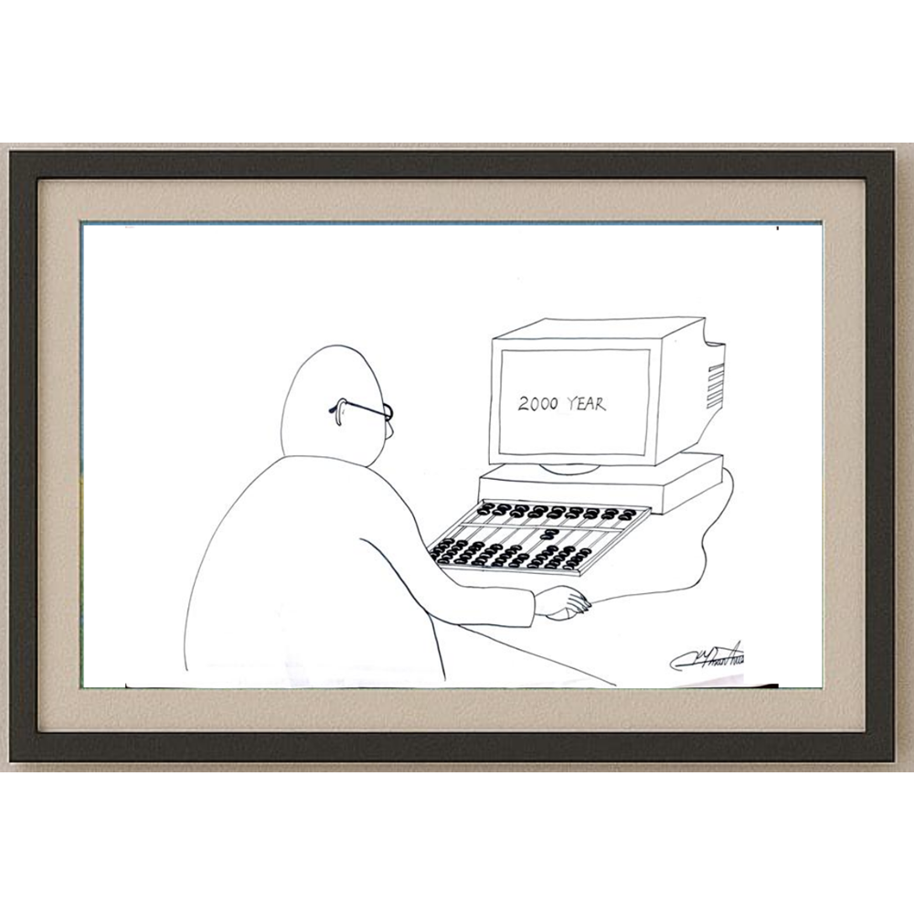 Zhang Jun 35x25cm Orijinal Karikatür BOD01629