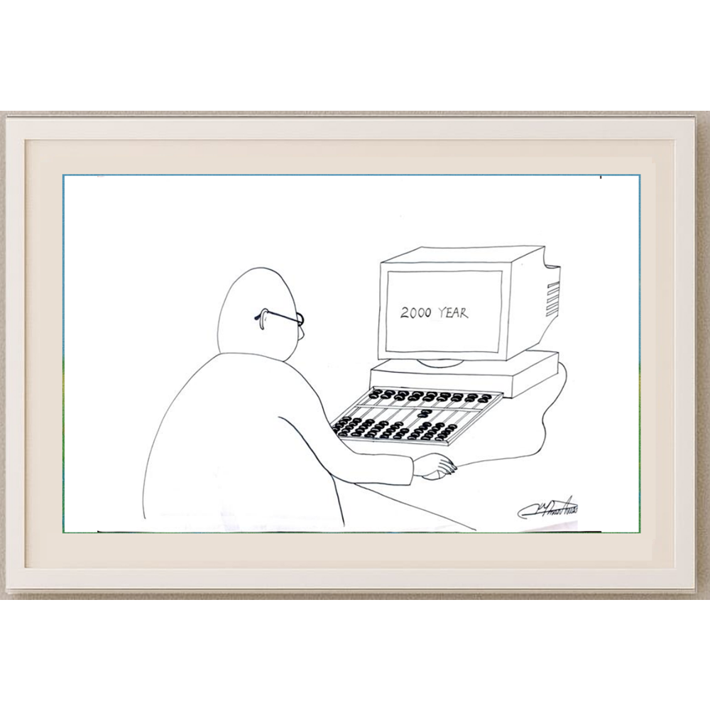 Zhang Jun 35x25cm Orijinal Karikatür BOD01629