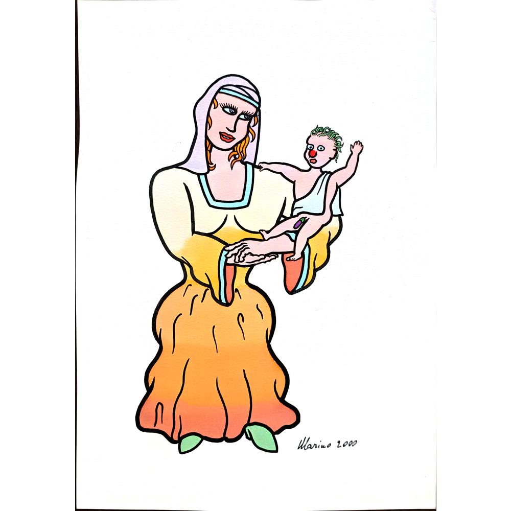 Marino Torizza 29x21cm Orijinal Karikatür BOD01633