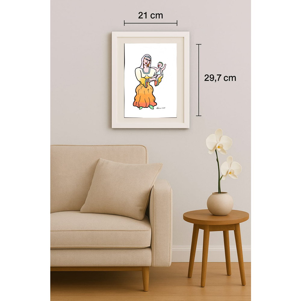 Marino Torizza 29x21cm Orijinal Karikatür BOD01633