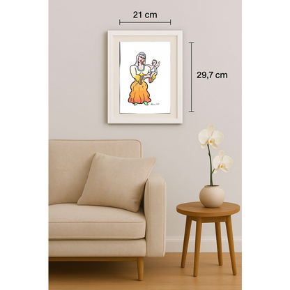 Marino Torizza 29x21cm Orijinal Karikatür BOD01633