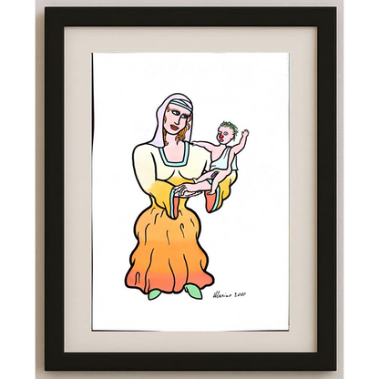 Marino Torizza 29x21cm Orijinal Karikatür BOD01633