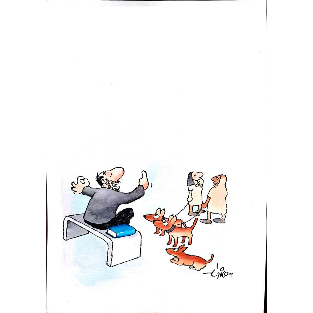 Erico Junqueira Ayres 29x21cm Orijinal Karikatür BOD01634