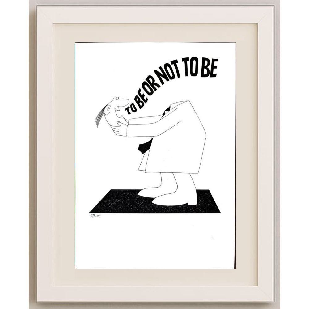 Rueti Schmückle 29x21cm Orijinal Karikatür BOD01637