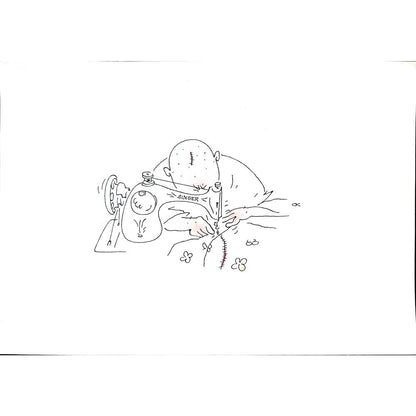 Sergei Koupriy 29x21cm Orijinal Karikatür BOD01638