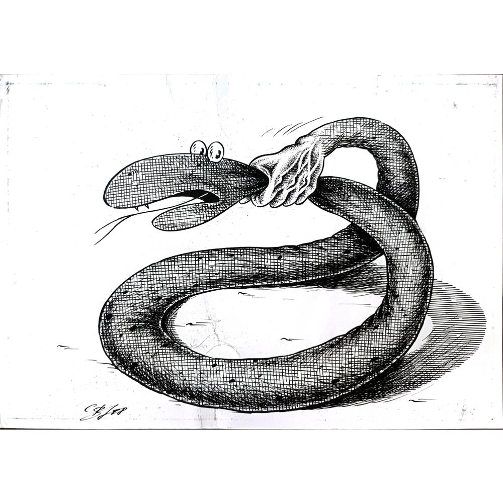 Semerenko Vladimir 29x21cm Orijinal Karikatür BOD01643