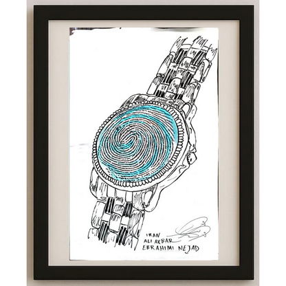 Ali Akbar Ebrahimi Nejad 29x21cm Orijinal Karikatür BOD01646