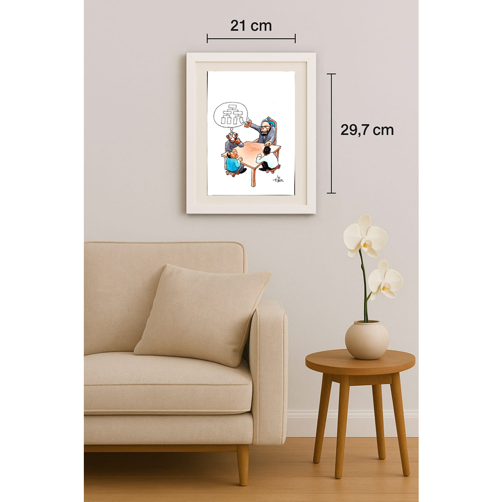 Erico Junqueira Ayres 29x21cm Orijinal Karikatür BOD01652
