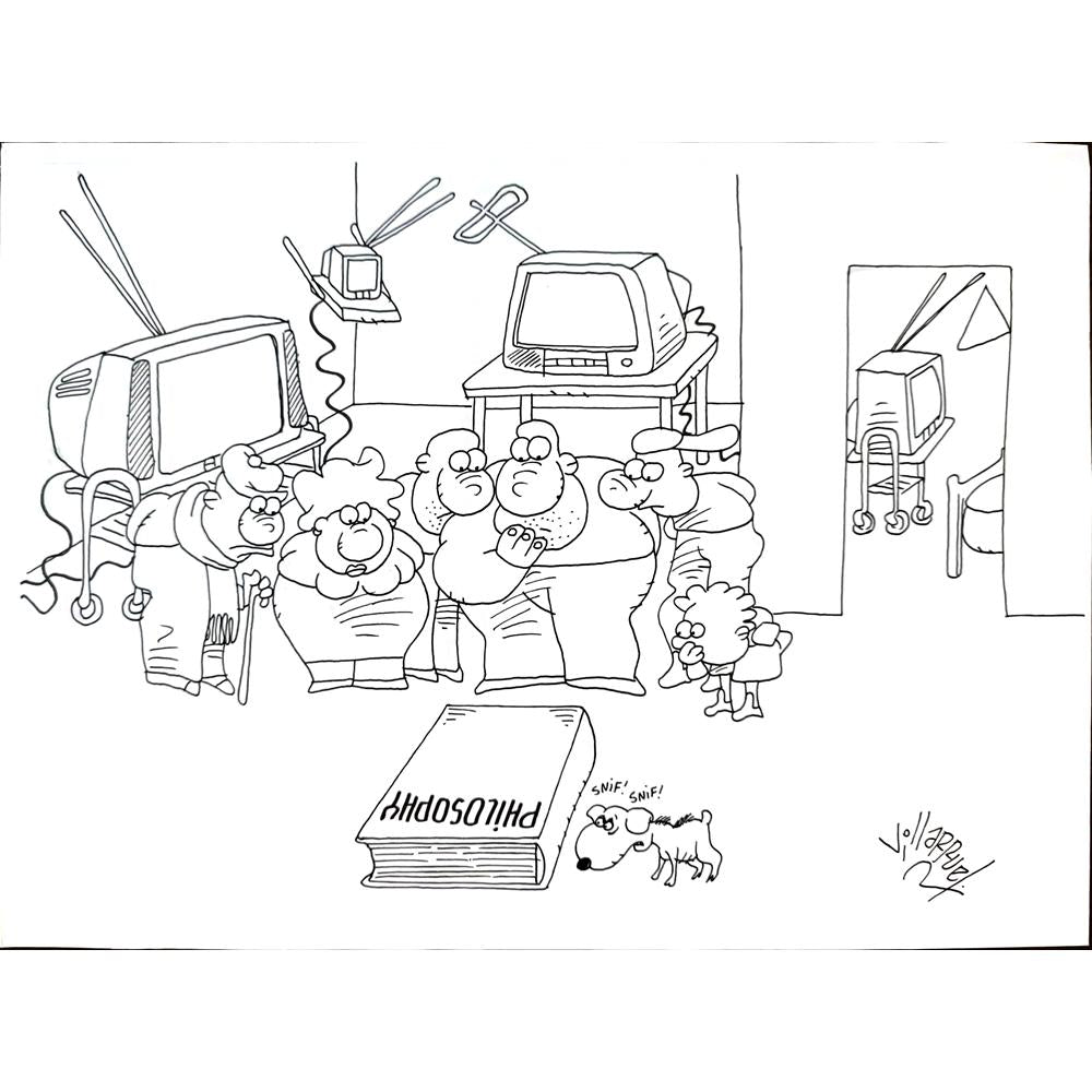 Juan Francisco Villarruel 29x21cm Orijinal Karikatür BOD01655