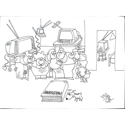 Juan Francisco Villarruel 29x21cm Orijinal Karikatür BOD01655