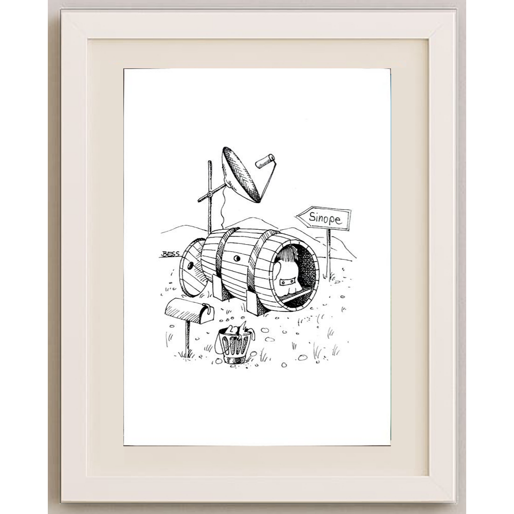 Winfried Besslich 29x21cm Orijinal Karikatür BOD01657