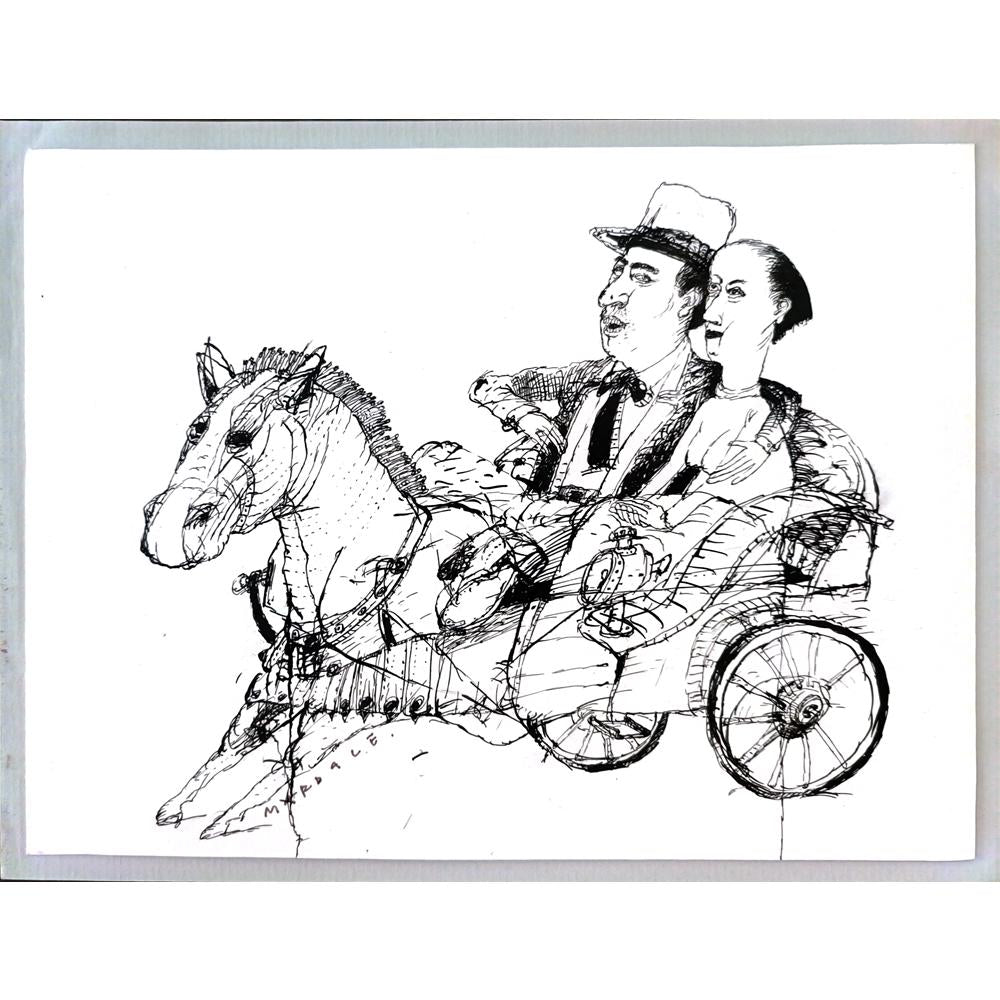 Unknown 20x15cm Orijinal Karikatür BOD01659