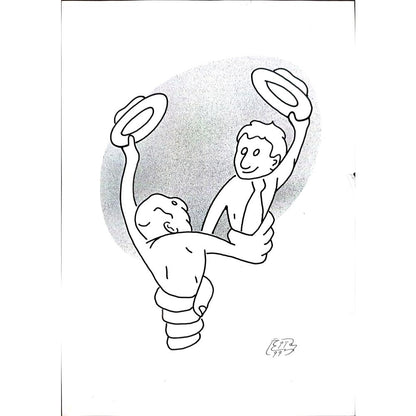 Vitalij Koryako 29x21cm Orijinal Karikatür BOD01664