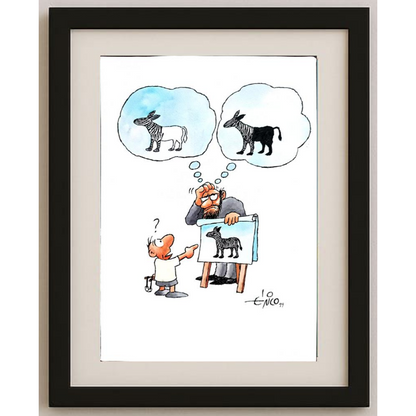 Erico Junqueira Ayres 29x21cm Orijinal Karikatür BOD01665