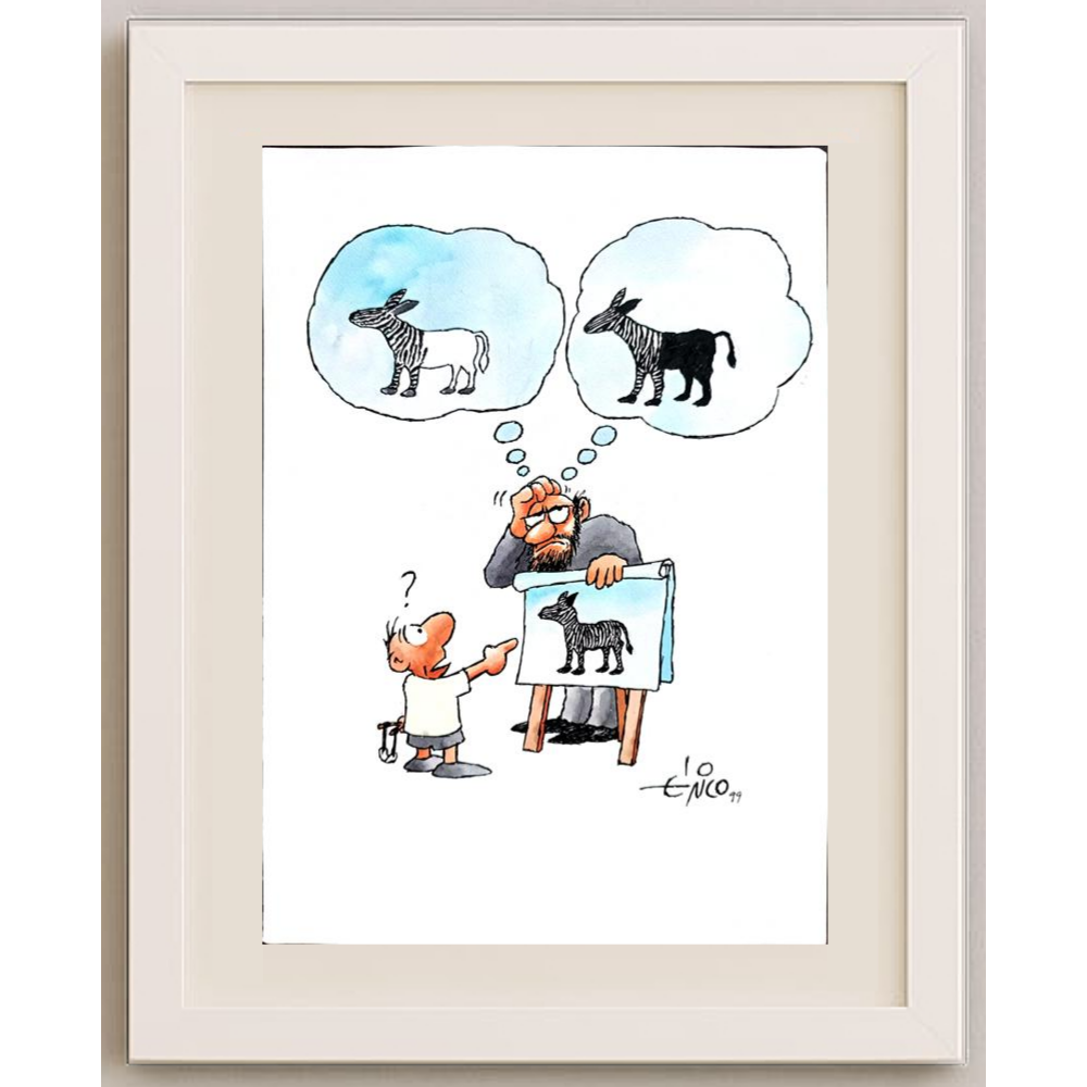 Erico Junqueira Ayres 29x21cm Orijinal Karikatür BOD01665