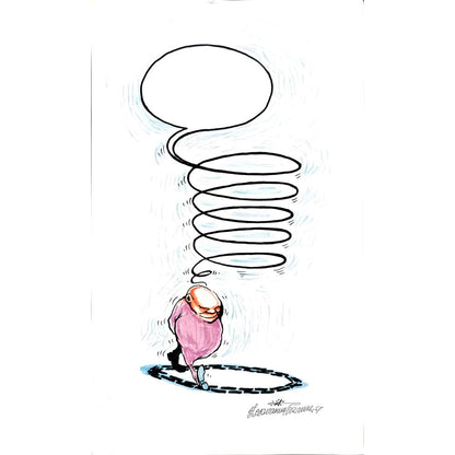 Goran Celicanin 33x21cm Orijinal Karikatür BOD01666