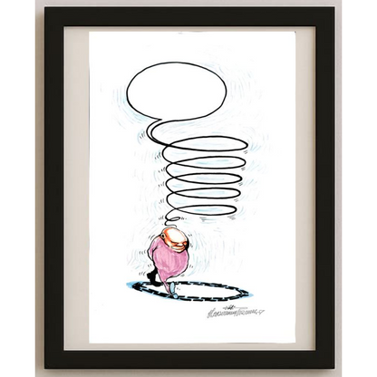 Goran Celicanin 33x21cm Orijinal Karikatür BOD01666