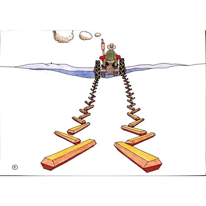 Spures Zivilisation 29x21cm Orijinal Karikatür BOD01669