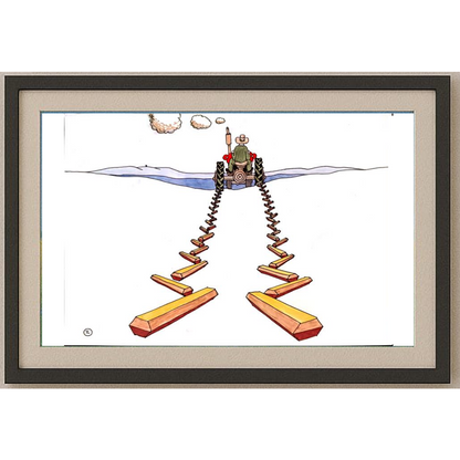 Spures Zivilisation 29x21cm Orijinal Karikatür BOD01669