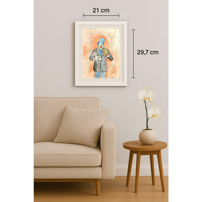 Zlatko Krtevski 29x21cm Orijinal Karikatür BOD01670