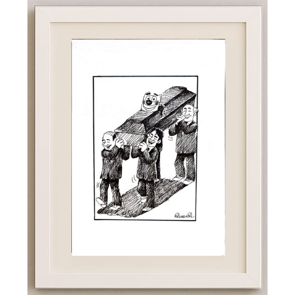 Mohammed Fiezabadi 29x21cm Orijinal Karikatür BOD01672