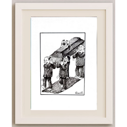 Mohammed Fiezabadi 29x21cm Orijinal Karikatür BOD01672