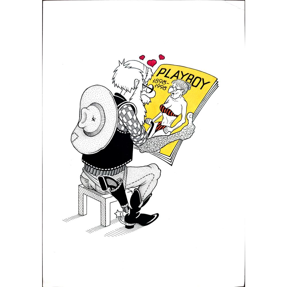 Vansovich Andrey 29x21cm Orijinal Karikatür BOD01678