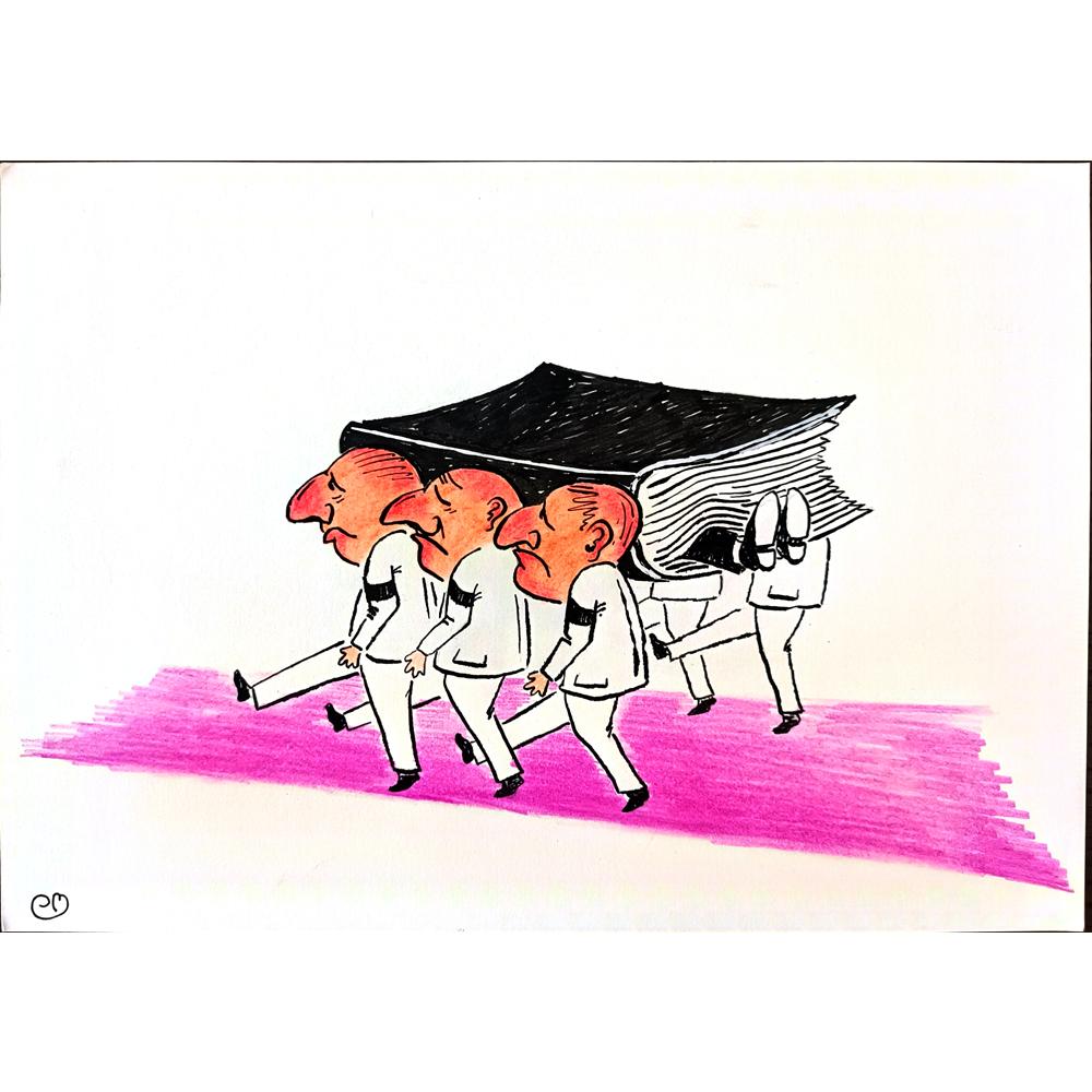 Petr Musalek 29x21cm Orijinal Karikatür BOD01680