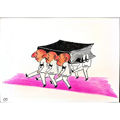 Petr Musalek 29x21cm Orijinal Karikatür BOD01680
