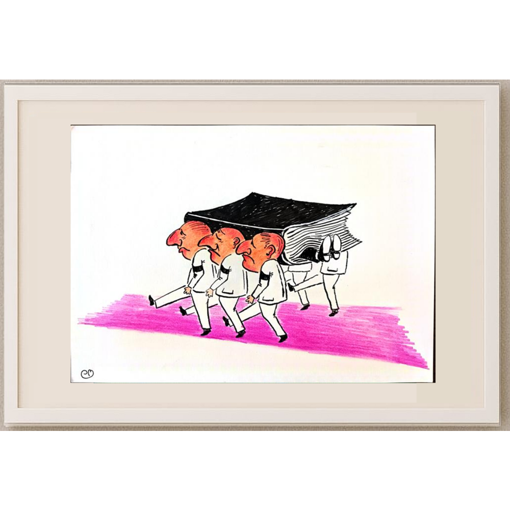 Petr Musalek 29x21cm Orijinal Karikatür BOD01680