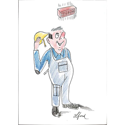Winfried Besslich 29x21cm Orijinal Karikatür BOD01686