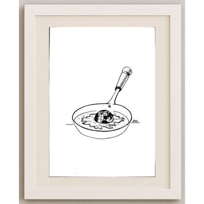 Winfried Besslich 29x21cm Orijinal Karikatür BOD01690