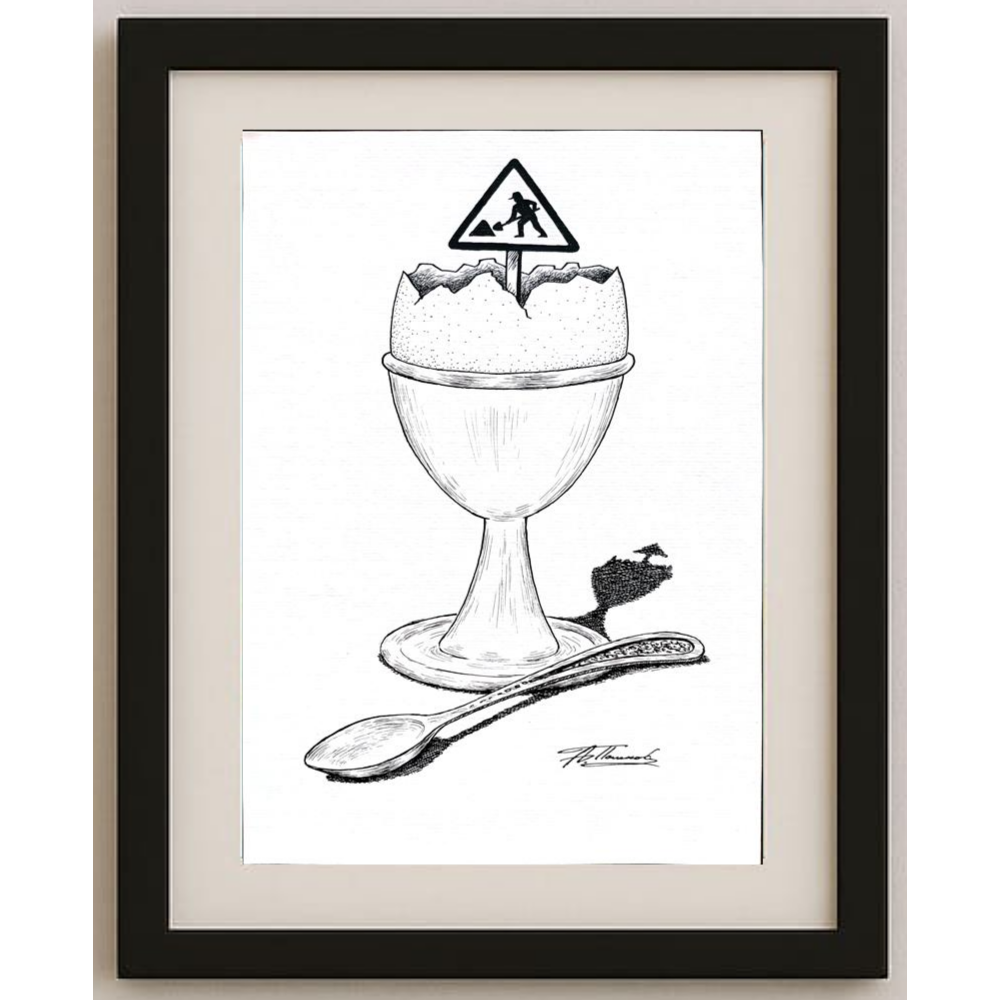 Alexandr Pashkov 29x21cm Orijinal Karikatür BOD01694