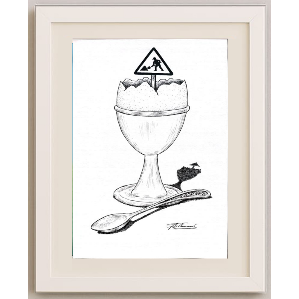 Alexandr Pashkov 29x21cm Orijinal Karikatür BOD01694