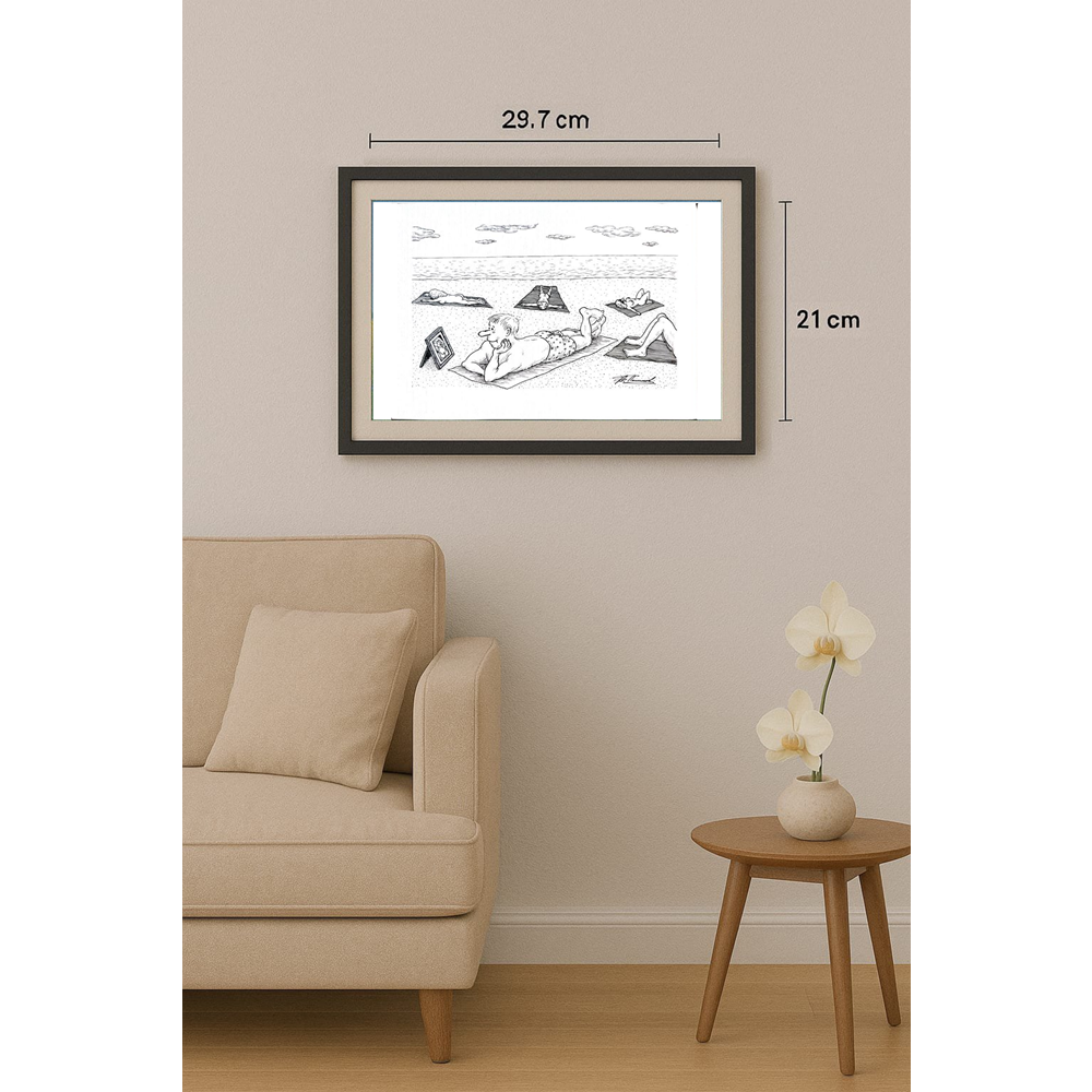 Alexandr Pashkov 29x21cm Orijinal Karikatür BOD01696