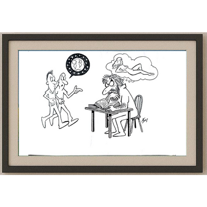 Afonso Carlos Fernandes 29x21cm Orijinal Karikatür BOD01701