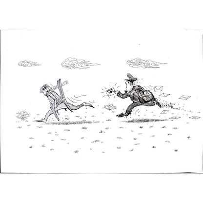 Ali Divandari 29x21cm Orijinal Karikatür BOD01708