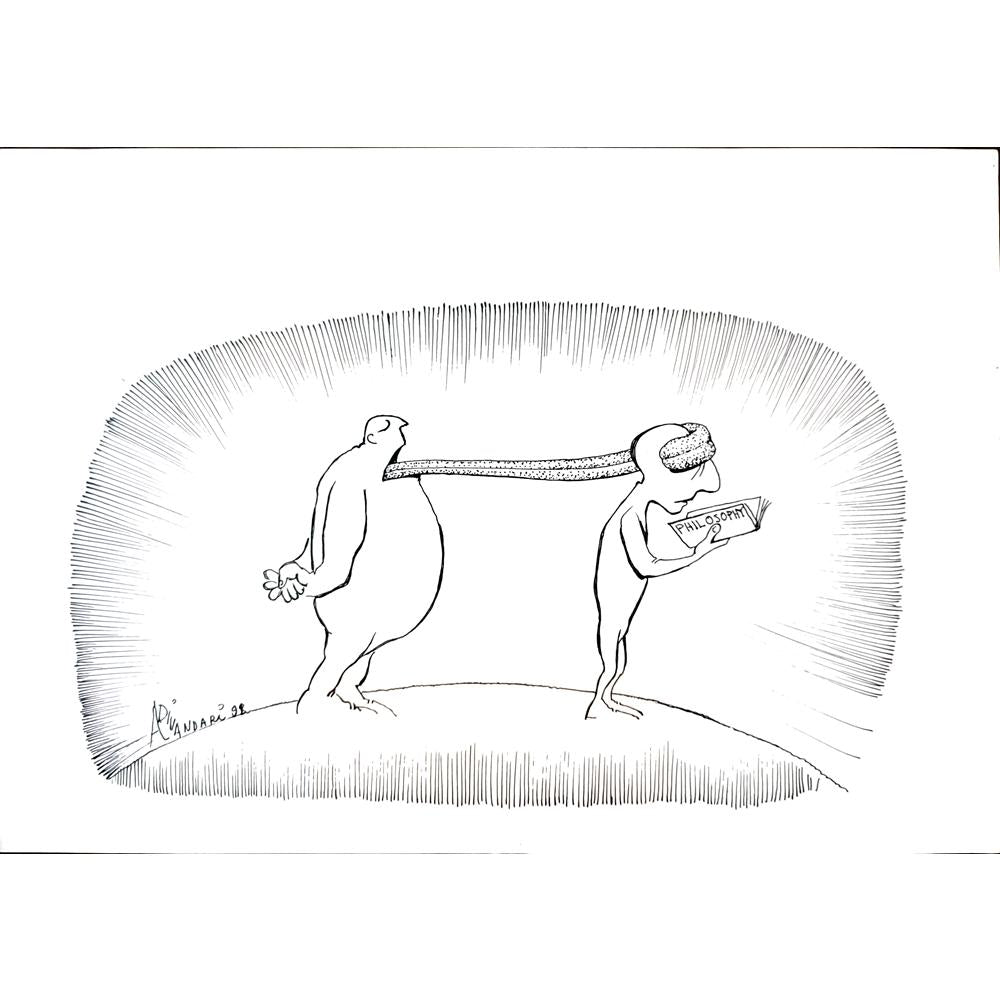 Ali Divandari 29x21cm Orijinal Karikatür BOD01711