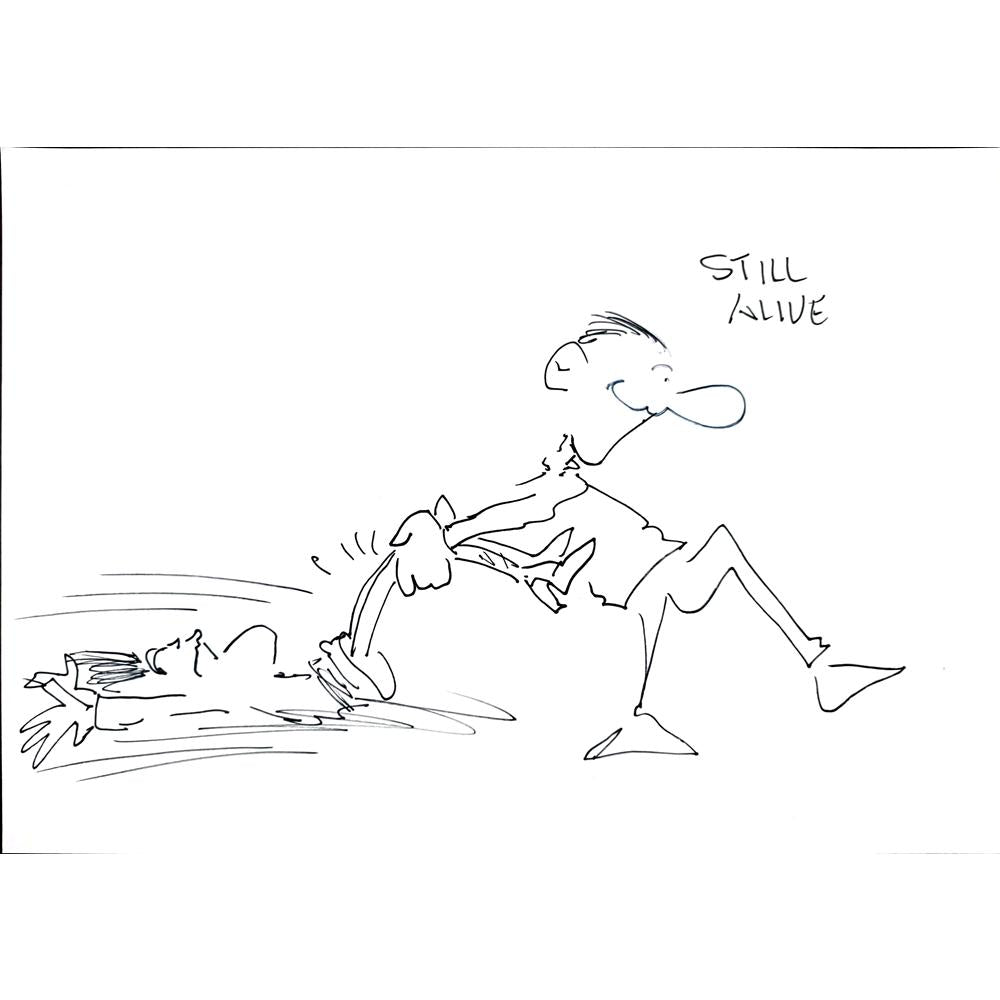 Unknown 29x21cm Orijinal Karikatür BOD01712