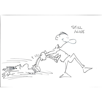 Unknown 29x21cm Orijinal Karikatür BOD01712