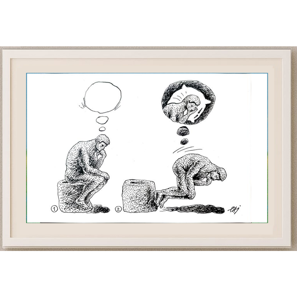 Julian Pena Pai 29x21cm Orijinal Karikatür BOD01713